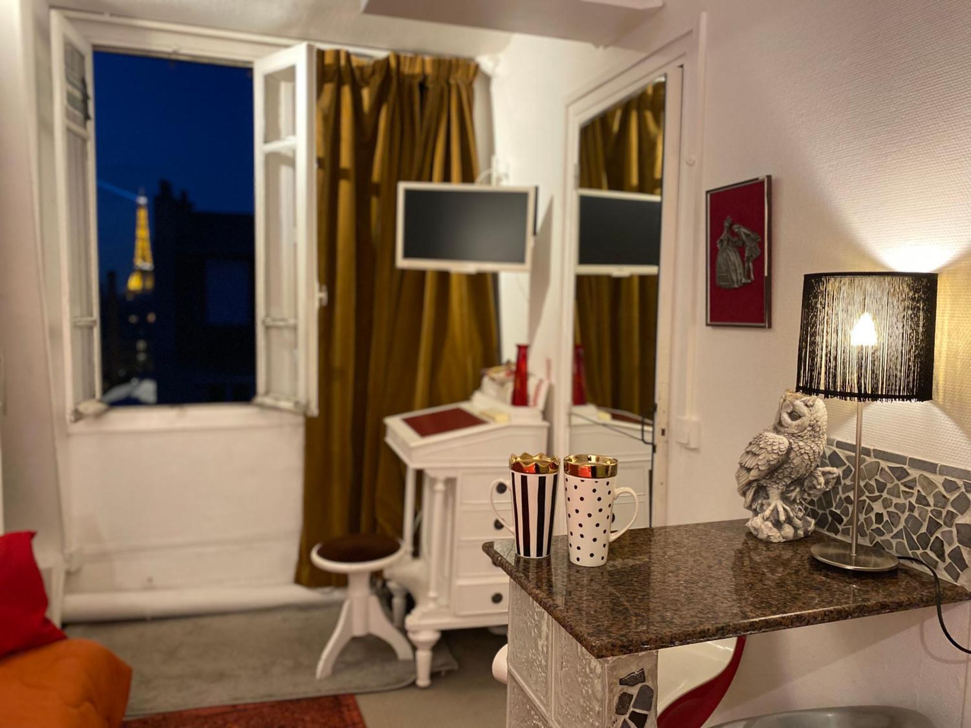 Studio Chic Paris Tour Eiffel Near Eiffel Tower 7Th Floor Buitenkant foto
